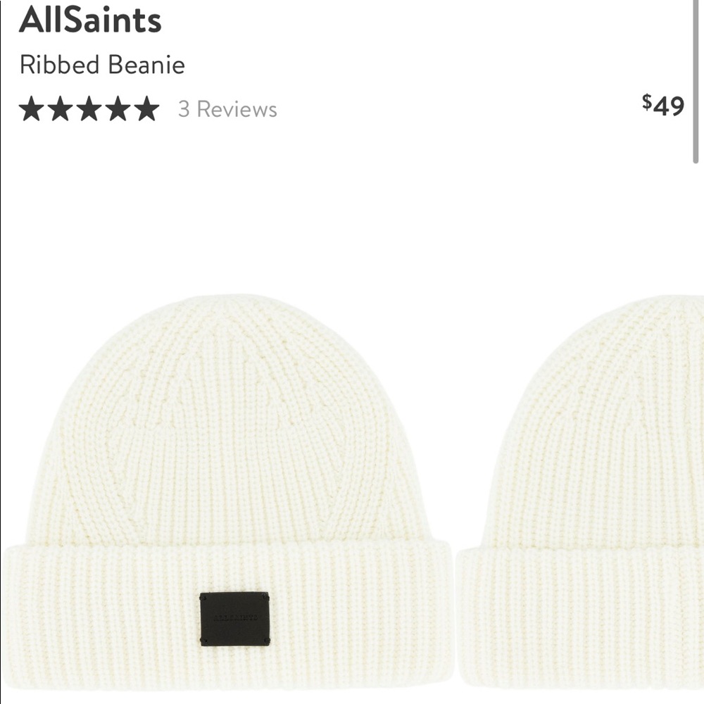 White All Saints beanie